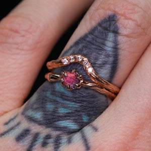 Rowan ring: 14K rose gold & purple Umba sapphire (ooak)