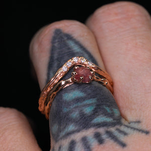 Rowan ring: 14K rose gold & pink Umba sapphire (ooak)