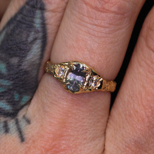 Atara: 14K yellow gold & lavender Umba sapphire ring