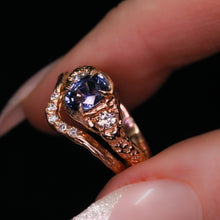 Load image into Gallery viewer, Locklyn ring: 14K gold with diamonds or rainbow sapphires