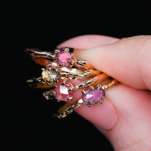Load image into Gallery viewer, Rowan ring: 14K rose gold &amp; pink Umba sapphire (ooak)