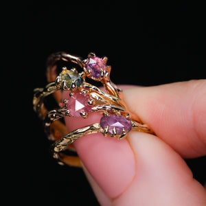 Rowan ring: 14K rose gold & pink Umba sapphire (ooak)