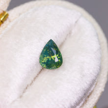 Load image into Gallery viewer, Create your own ring: 0.89ct opalescent green pear sapphire
