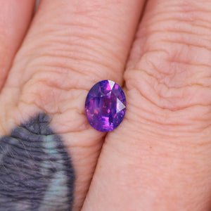 Create your own ring: 1.56ct oval purple/pink sapphire