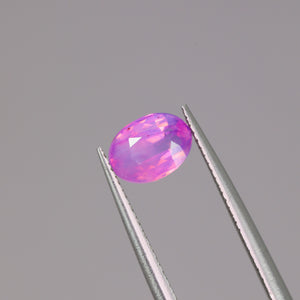 Create your own ring: 1.04ct pink opalescent oval sapphire