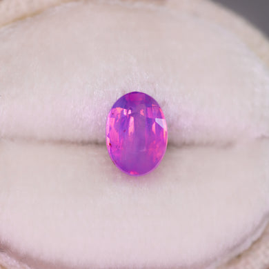 Create your own ring: 1.04ct pink opalescent oval sapphire