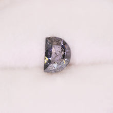 Load image into Gallery viewer, Create your own ring: 0.47ct half-moon rosecut salt &amp; pepper diamond