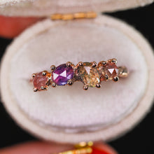 Load image into Gallery viewer, &quot;Aisling&quot; 14k rose gold sapphire ring (one of a kind)