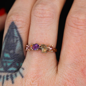 "Aisling" 14k rose gold sapphire ring (one of a kind)