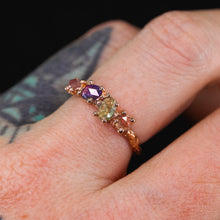 Load image into Gallery viewer, &quot;Aisling&quot; 14k rose gold sapphire ring (one of a kind)