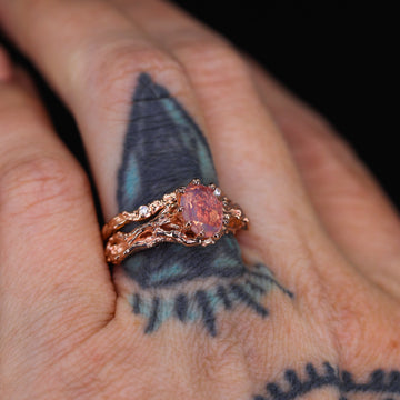 Pink Sapphire Multi Heart Ring | 14K Gold | EF Collection 14K Rose Gold / 6