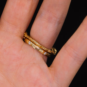 "Nathaira": 14K sapphire toi et moi snake ring (one of a kind)