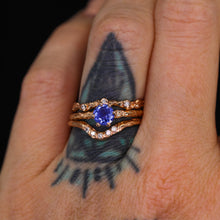 Load image into Gallery viewer, &quot;Wrenley&quot; 14k blue sapphire solitaire ring