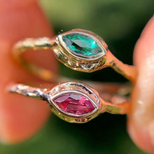 Load image into Gallery viewer, Galadrielle ring in 14k gold (with 12 gemstone options)