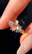 Load image into Gallery viewer, Helene: 14K sapphire cluster ring (one of a kind)