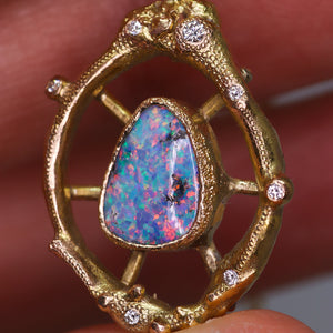 "Every star has a place": one of a kind sculptural art jewelry pendant