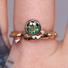 Load image into Gallery viewer, Constellation ring: mermaid parti sapphire