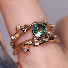 Load image into Gallery viewer, Constellation ring: mermaid parti sapphire