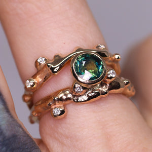 Constellation ring: mermaid parti sapphire