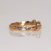 Load image into Gallery viewer, Briar Rose ring with white diamonds (ready to ship)