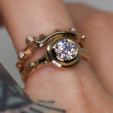 Load image into Gallery viewer, Sequoia: 14K gold with Old Euro Cut moissanite (made to order)