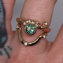 Load image into Gallery viewer, Selene ring with white diamonds (ready to ship)