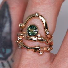 Load image into Gallery viewer, Constellation ring: mermaid parti sapphire