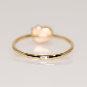 Flora ring with parti blue Australian sapphire in 14K yellow gold (one of a kind)