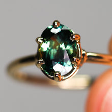 Load image into Gallery viewer, Sonnet ring with parti/color change sapphire (one of a kind)