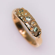 Load image into Gallery viewer, The Star Realm ring (14K yellow, rose, palladium white gold)