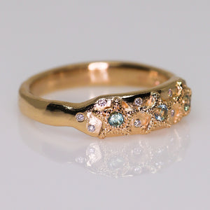 The Star Realm ring (14K yellow, rose, palladium white gold)