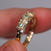 Load image into Gallery viewer, The Star Realm ring (14K yellow, rose, palladium white gold)