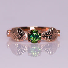 Load image into Gallery viewer, Meadow: 14K rose gold and green Australian sapphire ring
