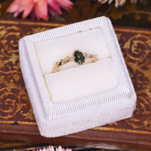 Load image into Gallery viewer, Dahlia ring: 14K yellow gold, parti sapphire &amp; diamond ring (one of a kind)