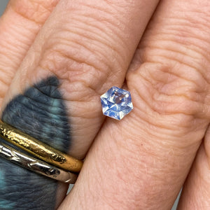 Create your own ring: 0.90ct opalescent hexagon sapphire