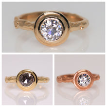 Load image into Gallery viewer, Sequoia ring: 14K solitaire(with 26 gemstone &amp; diamond options)