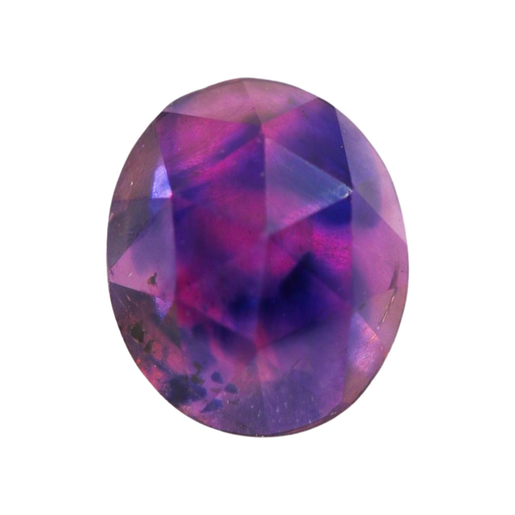 Create your own ring: 0.89ct bicolor rosecut sapphire
