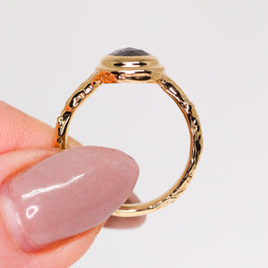 Sequoia ring: 14K solitaire(with 26 gemstone & diamond options)