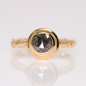 Sequoia ring: 14K solitaire(with 26 gemstone & diamond options)