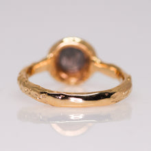Load image into Gallery viewer, Sequoia ring: 14K solitaire (with dark salt &amp; pepper diamond)
