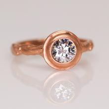 Load image into Gallery viewer, Sequoia ring: 14K solitaire(with 26 gemstone &amp; diamond options)