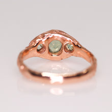 Load image into Gallery viewer, &quot;Atara&quot;: 14K rose gold parti sapphire crown ring (one of a kind)