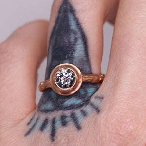 Sequoia ring: 14K solitaire(with 26 gemstone & diamond options)