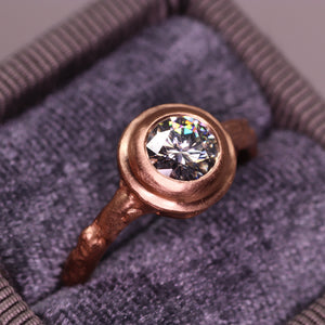 Sequoia ring: 14K solitaire(with 26 gemstone & diamond options)