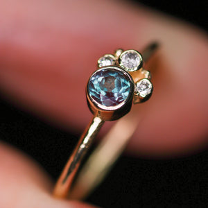 Flora ring: 14K cluster ring (24 gemstone options)