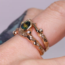Load image into Gallery viewer, Briar Rose ring with white diamonds (ready to ship)