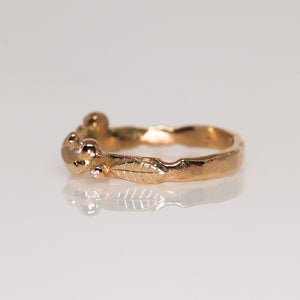 Briar Rose ring (14K yellow, rose, and palladium white gold)