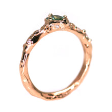 Load image into Gallery viewer, Dahlia ring: 14K rose gold, parti sapphire &amp; diamond ring (one of a kind)