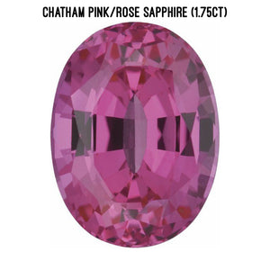 Chatham lab pink/rose sapphire (1.75ct)