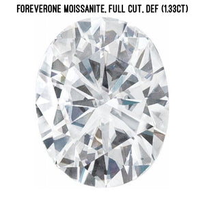 Forever One moissanite, full cut (1.33ct)